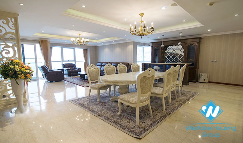 Spacious high floor 4 bedrooms apartment for rent in Ciputra, Tay Ho, Hanoi